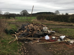 large pile of household rubbish