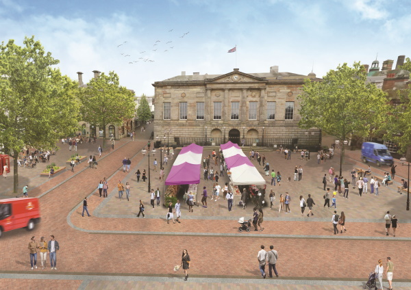 Artists Visual of Market Square Renovation in Stafford
