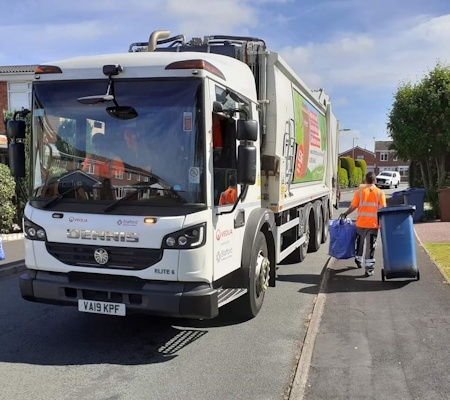 bin men and lorry