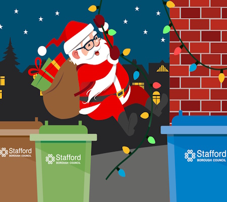 santa and bins