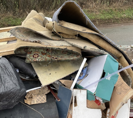 fly-tipped rubbish