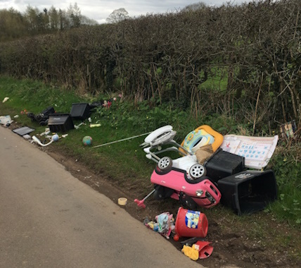 fly tipped rubbish