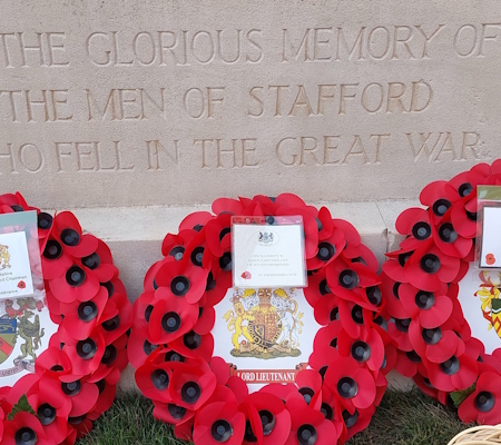 Wreaths laid at the County War Memorial