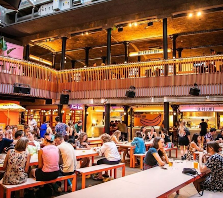 People sitting at tables