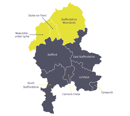 Map of Boundary for the two unitary councils 