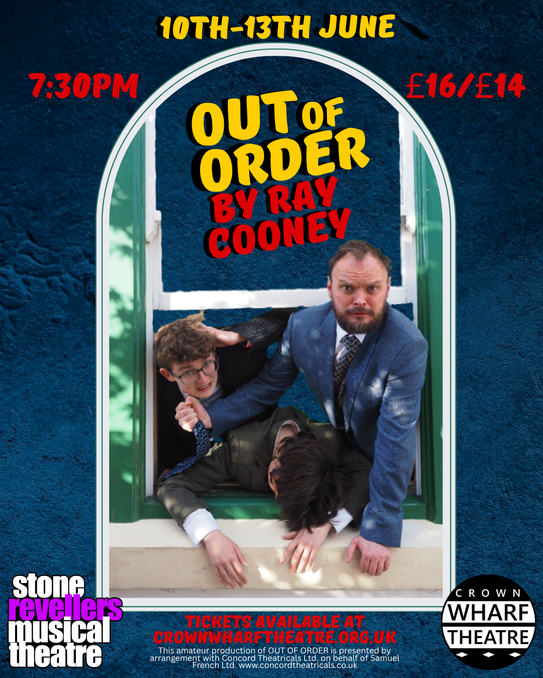 OUT OF ORDER at Crown Wharf Theatre Poster